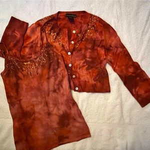 Petit Paris Tank and Cardigan Set NWOT Size Medium